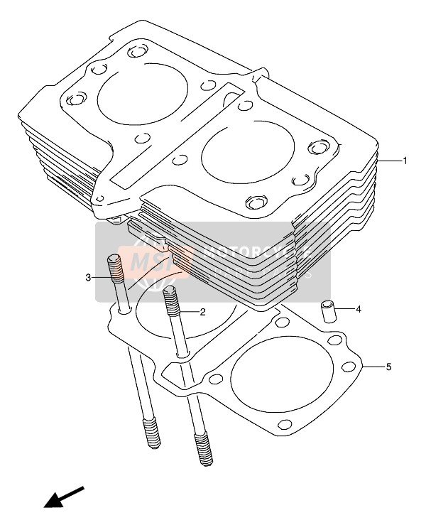 Suzuki GS500E(U) 1992 Cylinder for a 1992 Suzuki GS500E(U)