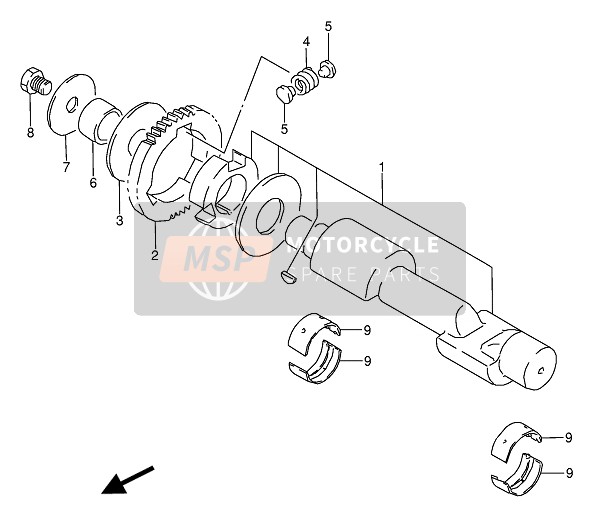 Suzuki GS500E(U) 1992 Equilibrador de cigüeñal para un 1992 Suzuki GS500E(U)