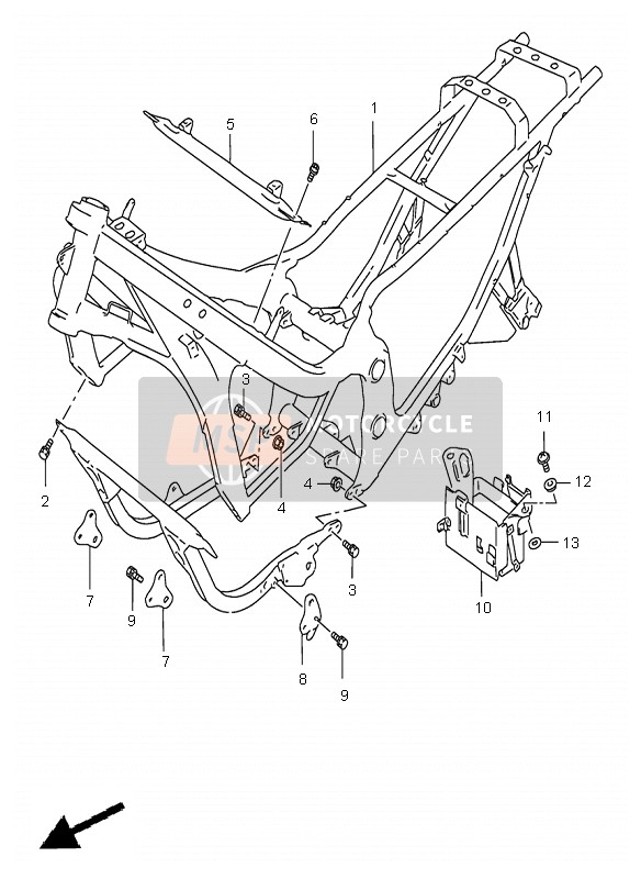 Suzuki GSX750F 1997 Frame for a 1997 Suzuki GSX750F