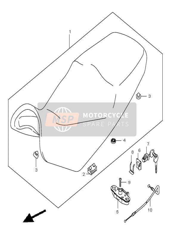 Suzuki DL1000 V-STROM 2003 Posto A Sedere per un 2003 Suzuki DL1000 V-STROM