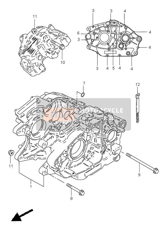 Suzuki GN250(E) 1996 Crankcase for a 1996 Suzuki GN250(E)