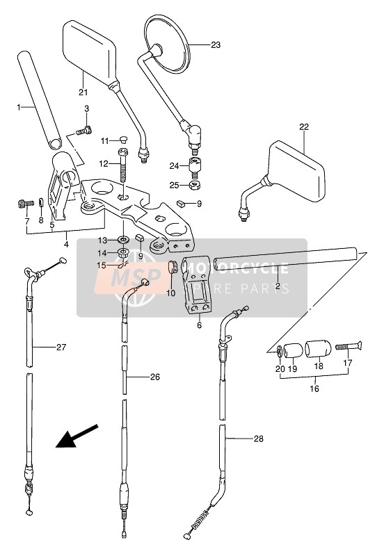 Suzuki GS500E(EU) 1994 Handlebar for a 1994 Suzuki GS500E(EU)