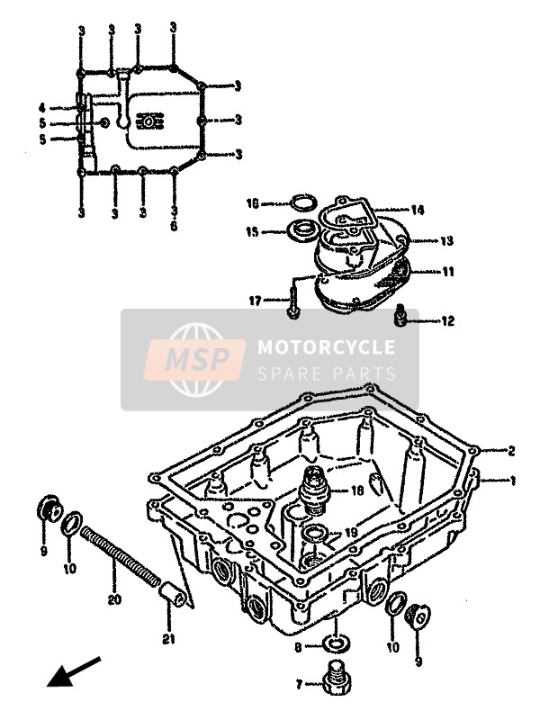 Suzuki GSX750F 1990 ÖLWANNE für ein 1990 Suzuki GSX750F