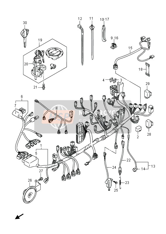 3661014JA0, Harness, Wiring No.1, Suzuki, 0