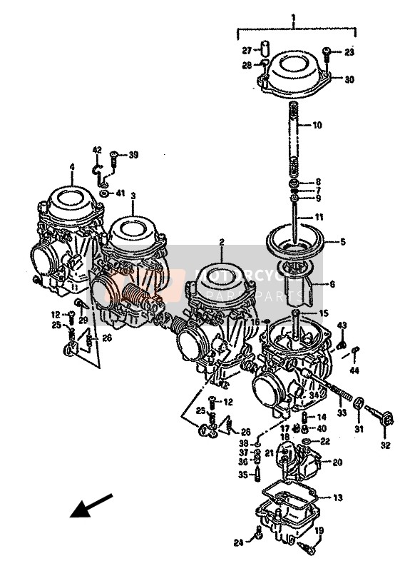 Suzuki GSX750F 1991 Carburatore per un 1991 Suzuki GSX750F