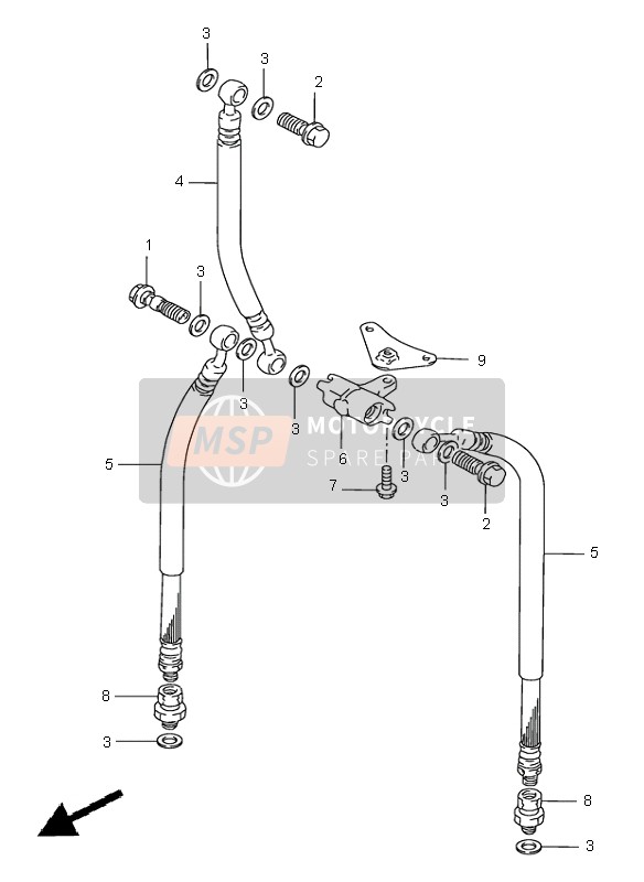 Suzuki GSX750F 1997 BREMSSCHLAUCH VORNE für ein 1997 Suzuki GSX750F