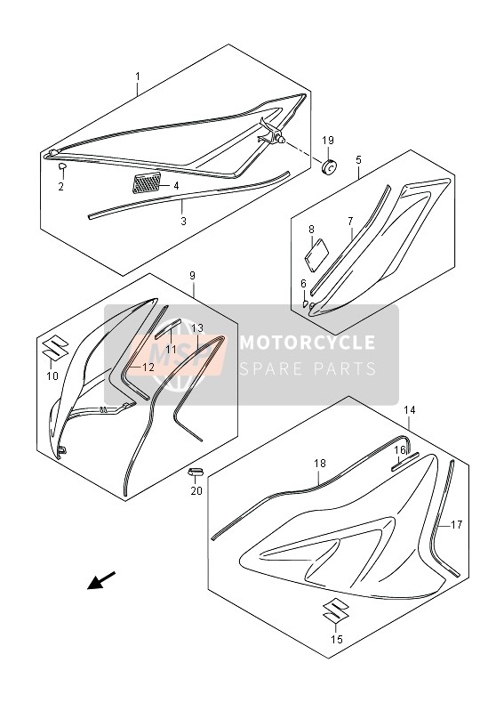 Couvercle du réservoir de carburant (GSX-R600UF)