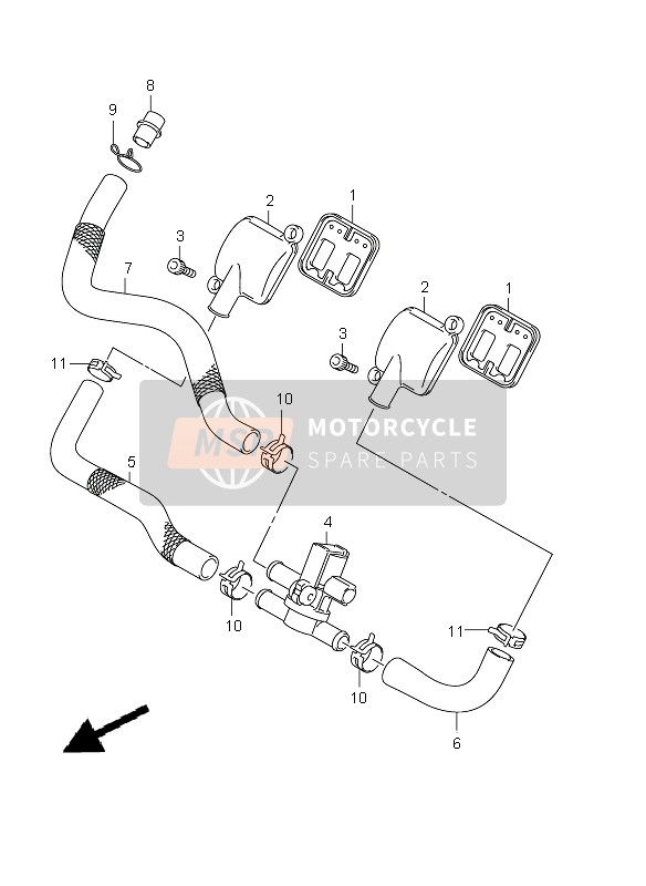 Suzuki GSF650(N)(S)(NA)(SA) BANDIT 2009 2a aria per un 2009 Suzuki GSF650(N)(S)(NA)(SA) BANDIT