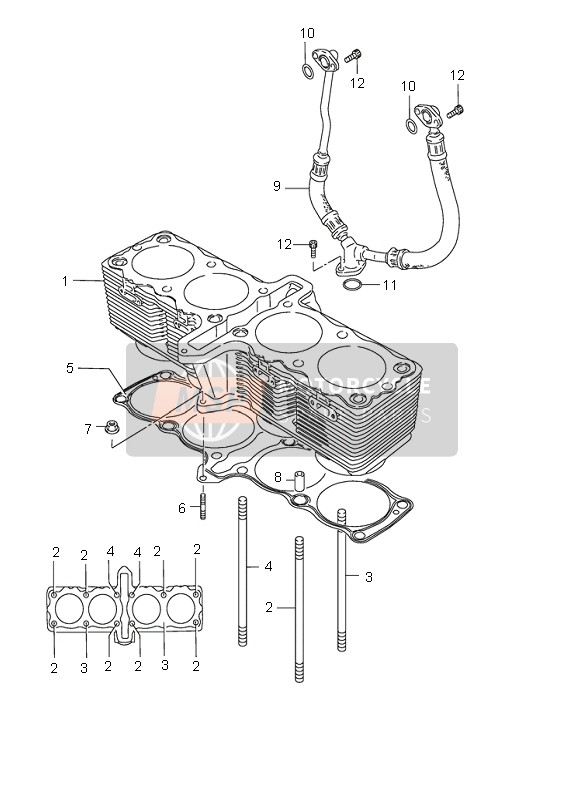 Suzuki GSF1200(N)(S) BANDIT 2003 Cylinder for a 2003 Suzuki GSF1200(N)(S) BANDIT