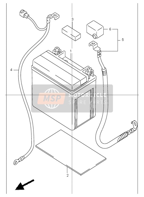 Suzuki GSF1200(N)(S) BANDIT 2003 Battery for a 2003 Suzuki GSF1200(N)(S) BANDIT