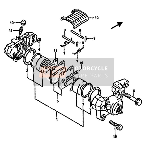 Suzuki GSX750F 1993 BREMSSATTEL HINTEN für ein 1993 Suzuki GSX750F