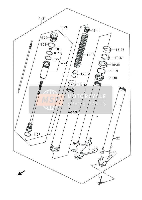 5118701H00, O Ring, Fork Bolt, Suzuki, 2