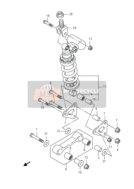 FEDERBEINHEBEL HINTEN (GSX-R600UE)