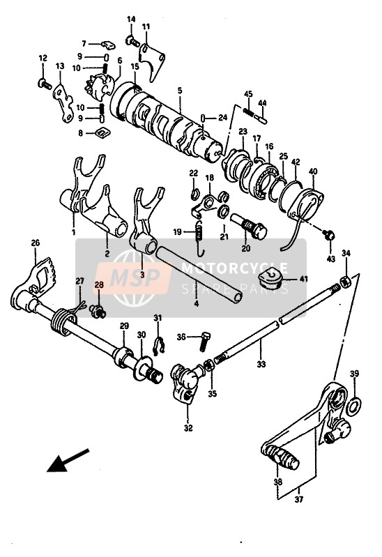 Suzuki GSX-R1100 1990 Changement de vitesse pour un 1990 Suzuki GSX-R1100