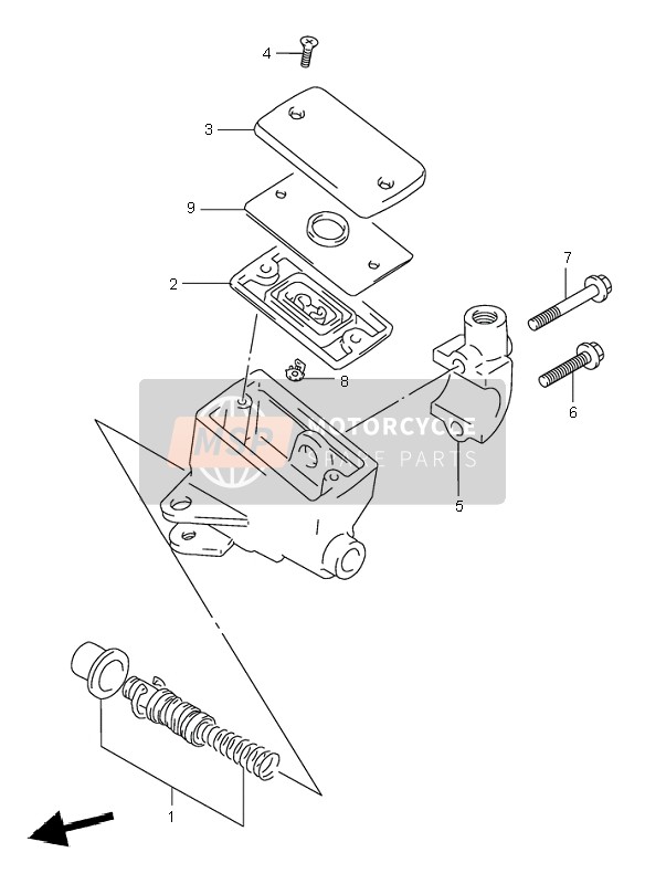 Suzuki GSF600(N)(S) BANDIT 1998 Front Master Cylinder for a 1998 Suzuki GSF600(N)(S) BANDIT