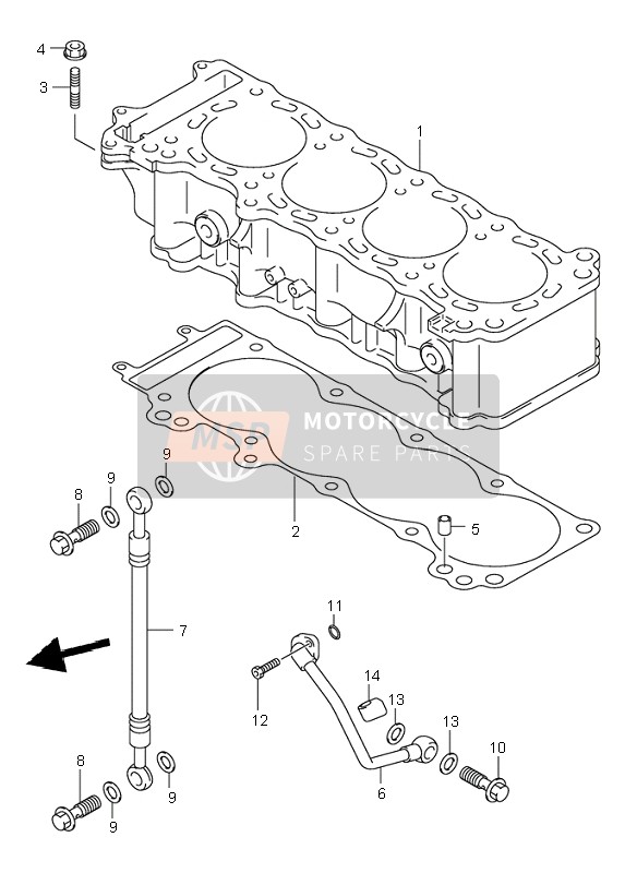 Suzuki GSX1300RZ HAYABUSA 2003 Cilinder voor een 2003 Suzuki GSX1300RZ HAYABUSA