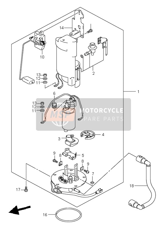 Suzuki GSX1300RZ HAYABUSA 2003 Pump Assembly for a 2003 Suzuki GSX1300RZ HAYABUSA