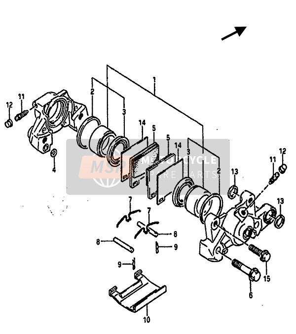 Suzuki GSX-R1100 1990 BREMSSATTEL HINTEN für ein 1990 Suzuki GSX-R1100