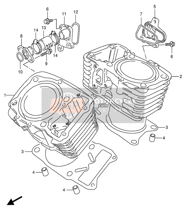 Suzuki VX800(U) 1991 Cylinder for a 1991 Suzuki VX800(U)