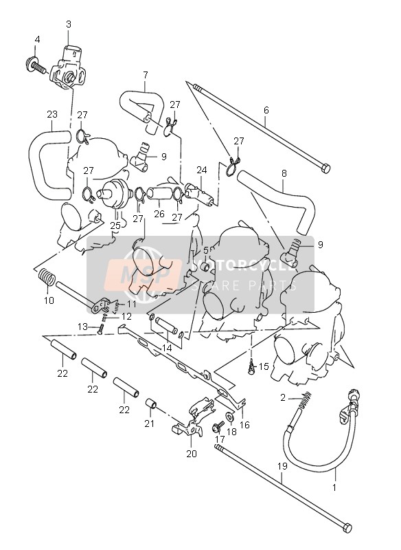 Suzuki GSX-R600 1997 Carburettor Fittings for a 1997 Suzuki GSX-R600