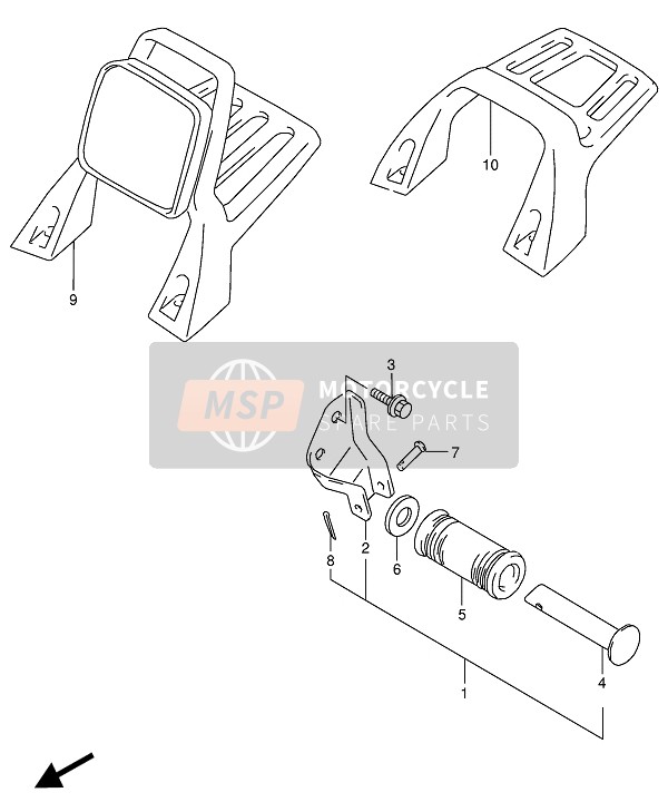 Suzuki VX800(U) 1991 Prise de pied & Transporteur pour un 1991 Suzuki VX800(U)