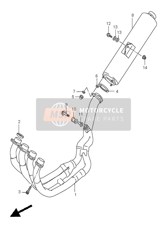 Suzuki GSX-R600 1997 Muffler for a 1997 Suzuki GSX-R600