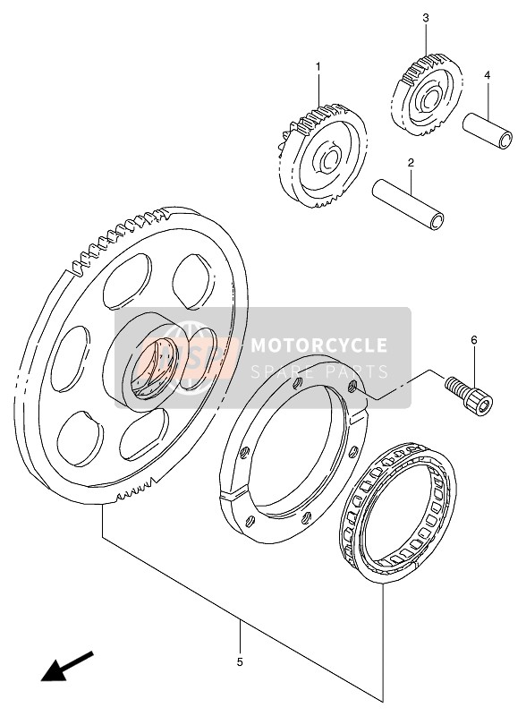 Suzuki VX800(U) 1992 Starter Clutch for a 1992 Suzuki VX800(U)