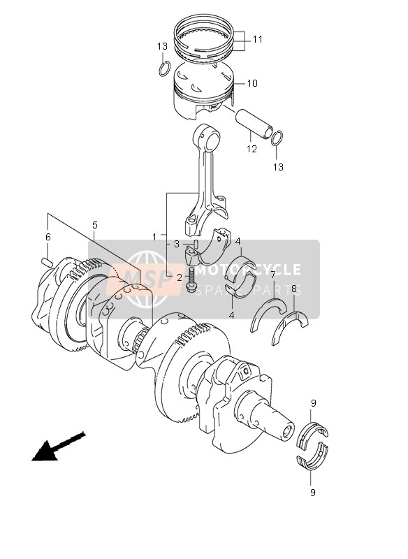 1200042810, Crankshaft Set, Suzuki, 0