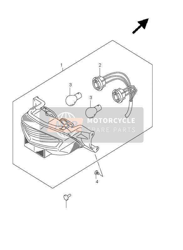 Suzuki GSX1400 2003 Lampe combinée arrière pour un 2003 Suzuki GSX1400