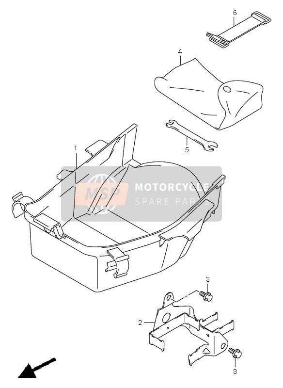 Suzuki GSX1400 2003 Luggage Box for a 2003 Suzuki GSX1400