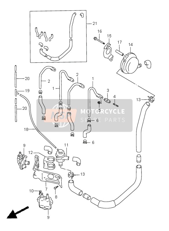 Suzuki GSX-R600 1997 2do Aire (E18-E39) para un 1997 Suzuki GSX-R600