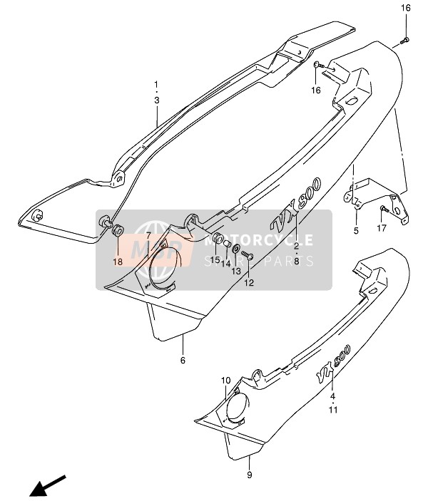 Suzuki VX800(U) 1992 Frame Cover for a 1992 Suzuki VX800(U)