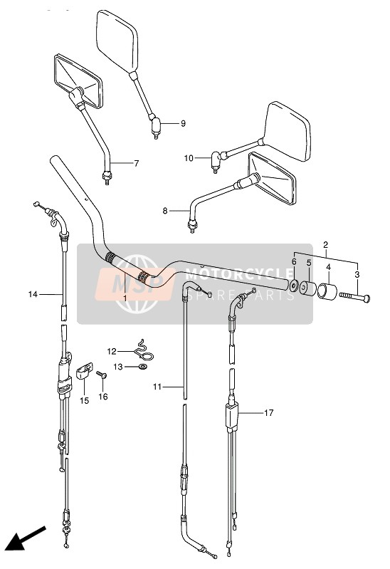 Suzuki VX800(U) 1992 Guidon pour un 1992 Suzuki VX800(U)