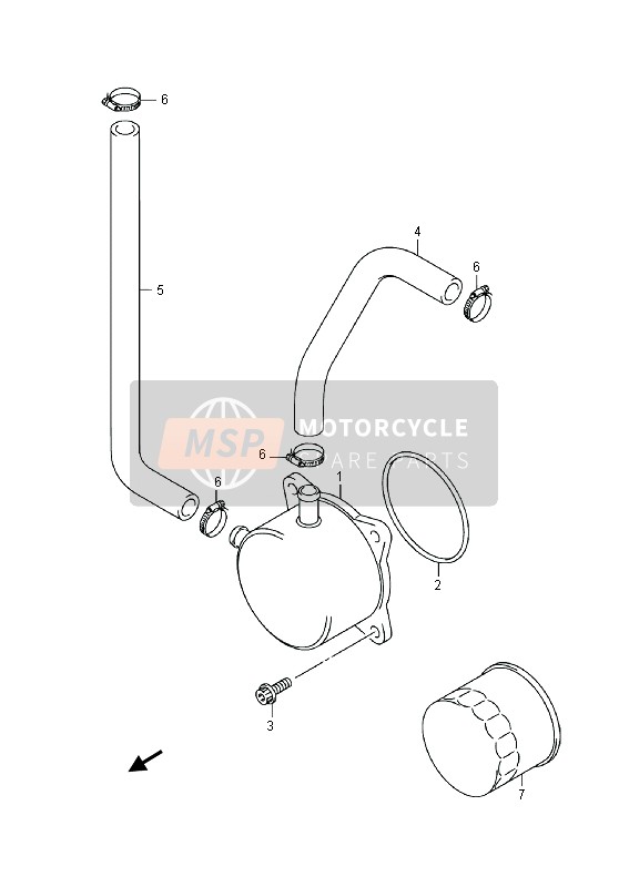 Suzuki GSX-R750 2013 Refroidisseur d'huile pour un 2013 Suzuki GSX-R750