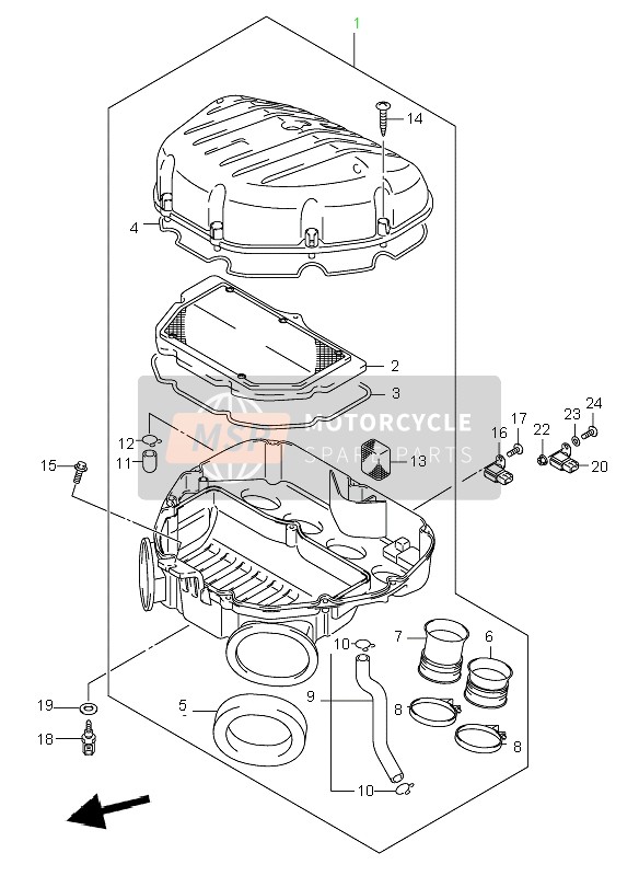 Suzuki GSX-R600(Z) 2003 Air Cleaner for a 2003 Suzuki GSX-R600(Z)