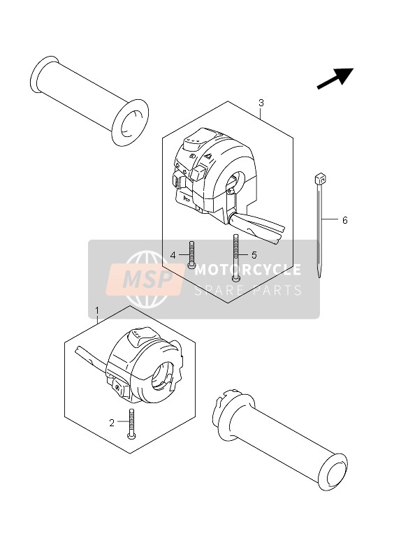 Suzuki GSX1250FA 2010 Handle Switch for a 2010 Suzuki GSX1250FA