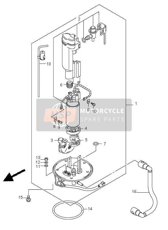 Suzuki GSX-R600(Z) 2003 Fuel Pump for a 2003 Suzuki GSX-R600(Z)