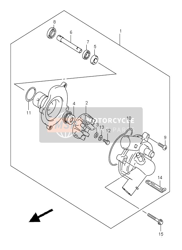 Suzuki GSX-R600(Z) 2003 Water Pump for a 2003 Suzuki GSX-R600(Z)