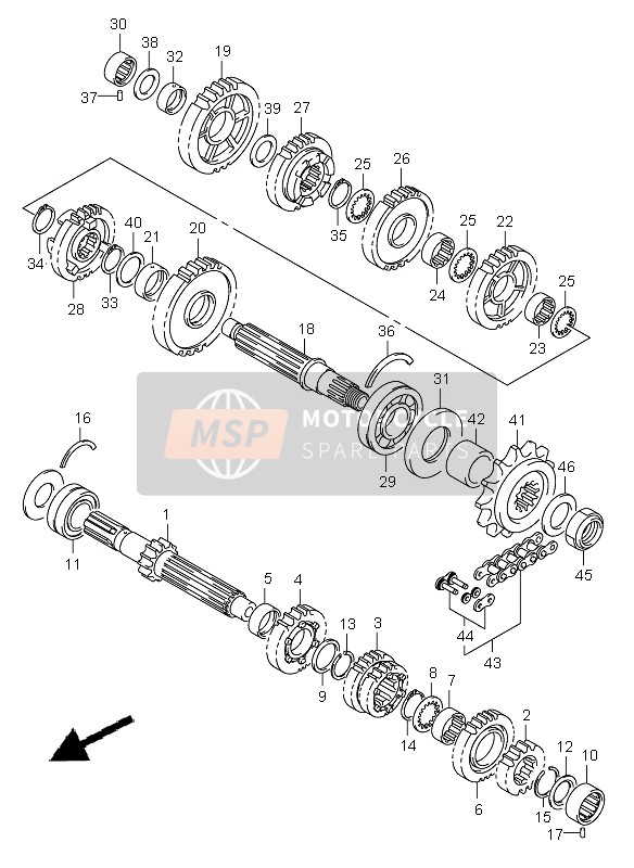 Suzuki GSX-R600(Z) 2003 Transmission pour un 2003 Suzuki GSX-R600(Z)