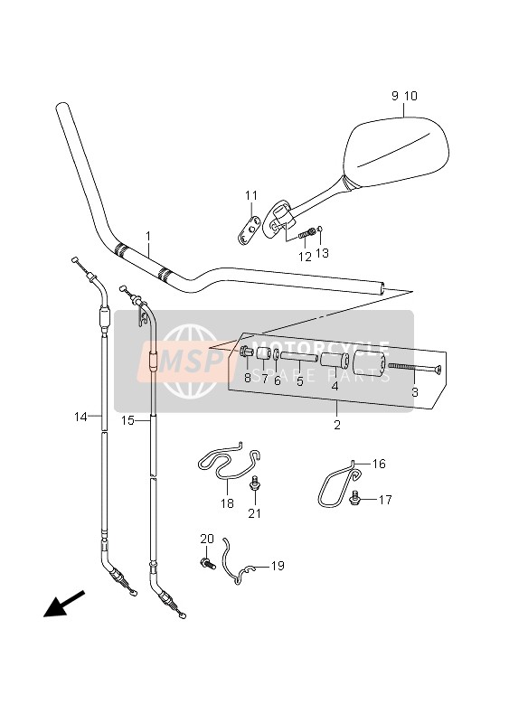 5830018H30, Cable Assy, Throttle No.2, Suzuki, 2