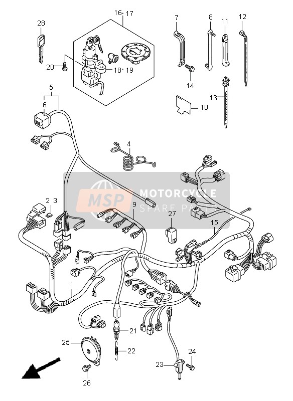 Suzuki GSX-R600(Z) 2003 Faisceau de câblage pour un 2003 Suzuki GSX-R600(Z)