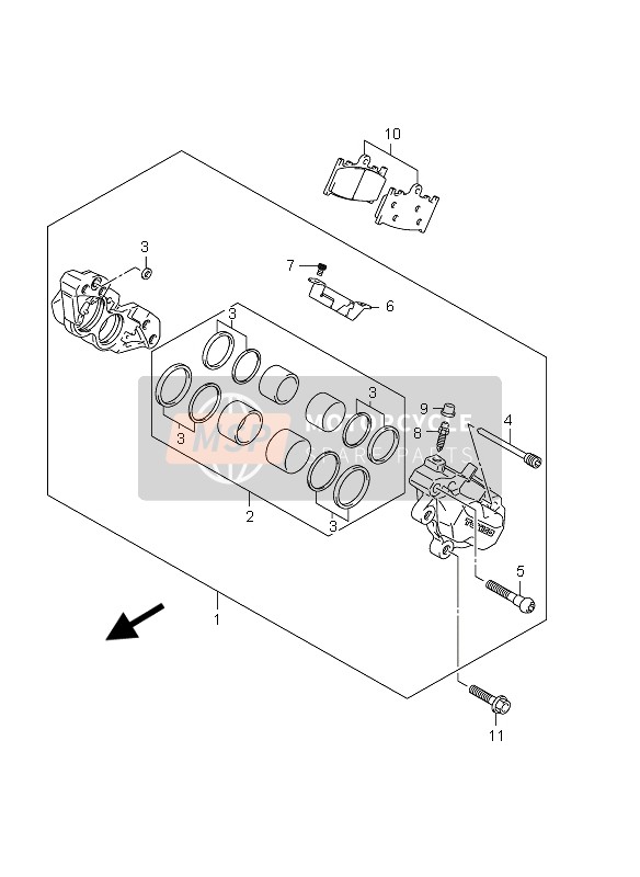 Suzuki GSX1250FA 2010 BREMSSATTEL VORNE für ein 2010 Suzuki GSX1250FA