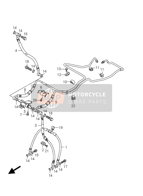 5940018H01, Hose Assy,Fr Br, Suzuki, 1