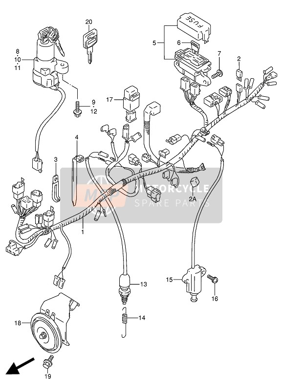 Suzuki VX800(U) 1993 Wiring Harness for a 1993 Suzuki VX800(U)