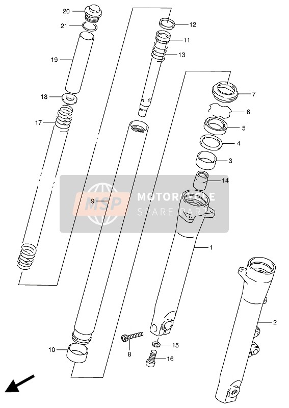 Suzuki VX800(U) 1993 Front Damper for a 1993 Suzuki VX800(U)