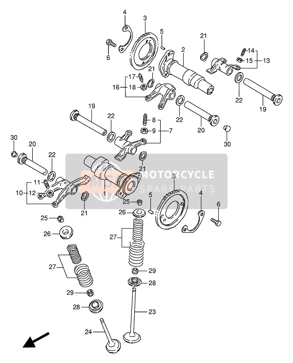 Suzuki VX800(U) 1994 Arbre À Cames & Soupape pour un 1994 Suzuki VX800(U)