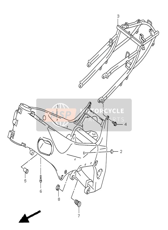 Suzuki GSX-R750 2003 Frame for a 2003 Suzuki GSX-R750