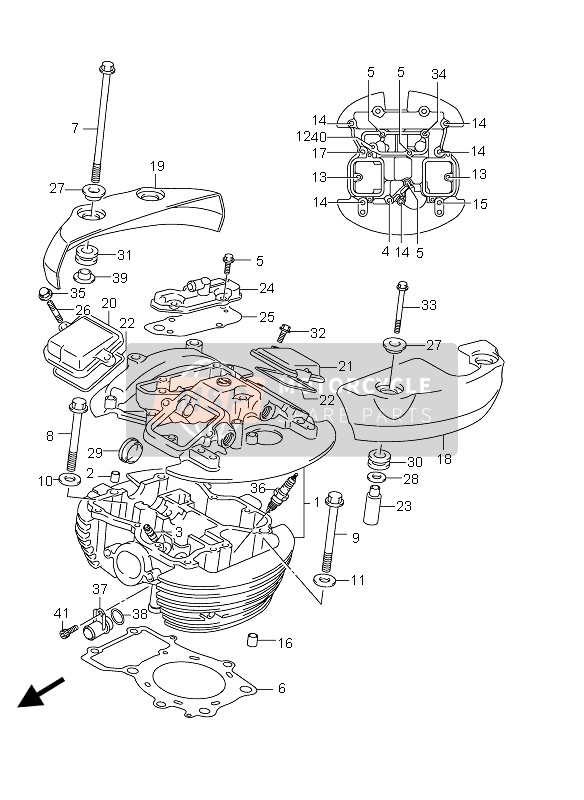 1110339G00, Head Assy, Cylinder Rear, Suzuki, 0