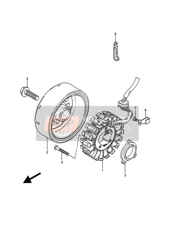 Suzuki GSF400 BANDIT 1992 Generatore per un 1992 Suzuki GSF400 BANDIT