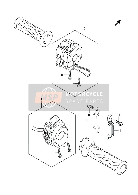 Suzuki GSX-R750 2013 Commutateur de poignée pour un 2013 Suzuki GSX-R750